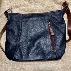 Italian made embossed leather bag